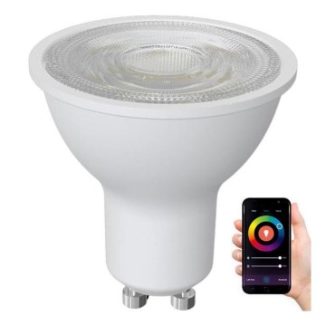 LED RGBW Dimmelhető izzó GU10/4,5W/230V 2700-6500K Wi-Fi Tuya