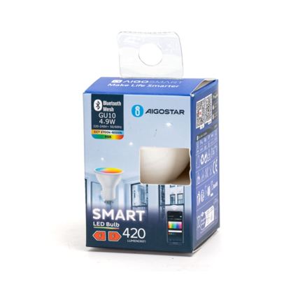 LED RGBW Dimmelhető izzó GU10/4,9W/230V 2700-6500K - Aigostar
