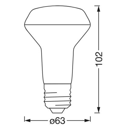 LED RGBW fényerőszabályozható reflektoros izzó SMART+ R63 E27/4,7W/230V 2700-6500K Wi-Fi - Ledvance