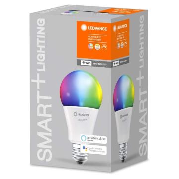 LED RGBW Dimmelhető izzó SMART+ E27/14W/230V 2,700K-6,500K Wi-Fi - Ledvance