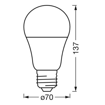 LED RGBW Dimmelhető izzó SMART+ E27/14W/230V 2700-6500K Wi-Fi - Ledvance