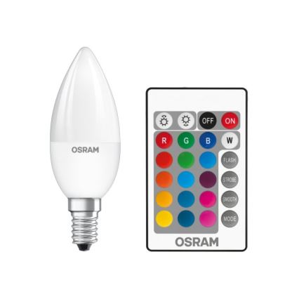 LED RGBW Dimmelhető izzó STAR E14/4,5W/230V 2700K + távirányító – Osram