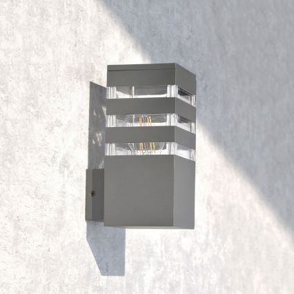 LED RGBW, fényerőszabályozható kültéri fali lámpatest TEKSAS 1xE27/9W/230V 2700-6500K Wi-Fi IP44 antracit