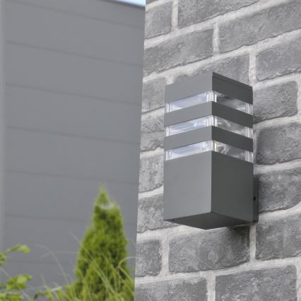 LED RGBW, fényerőszabályozható kültéri fali lámpatest TEKSAS 1xE27/9W/230V 2700-6500K Wi-Fi IP44 antracit