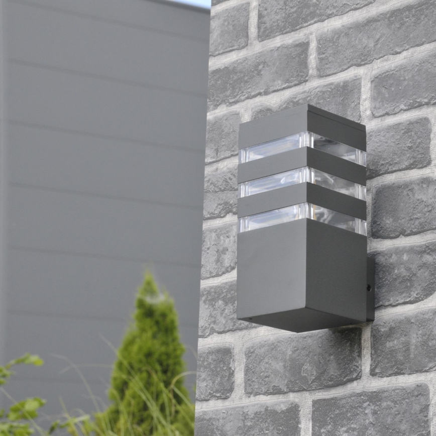 LED RGBW, fényerőszabályozható kültéri fali lámpatest TEKSAS 1xE27/9W/230V 2700-6500K Wi-Fi IP44 antracit