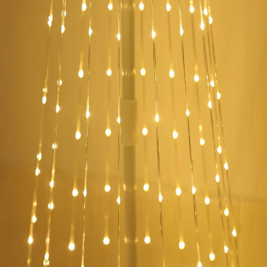 LED RGBW fényerőszabályozható kültéri karácsonyi dekoráció LED/4W/230V 180 cm IP44 karácsonyfa + távirányító