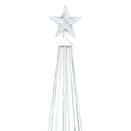 LED RGBW fényerőszabályozható kültéri karácsonyi dekoráció LED/4W/230V 180 cm IP44 karácsonyfa + távirányító