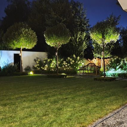 LED RGBW dimmelhető kültéri lámpa BLAKE 1xGU10/4,8W/230V IP65 + távirányító