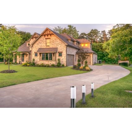 LED RGBW dimmelhető kültéri lámpa LIVIA 1xE27/6,5W/230V 2700-6500K Wi-Fi 45 cm IP44 ezüst