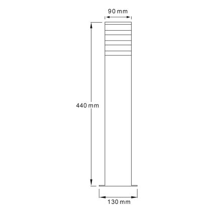 LED RGBW fényerőszabályozható kültéri lámpa TEKSAS 1xE27/9W/230V 2700-6500K Wi-Fi 44 cm IP44 antracit