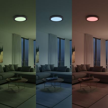 LED RGBW fényerőszabályozható mennyezeti lámpatest MELO LED/36W/230V 3000-6000K átm. 39 cm fehér + távirányító