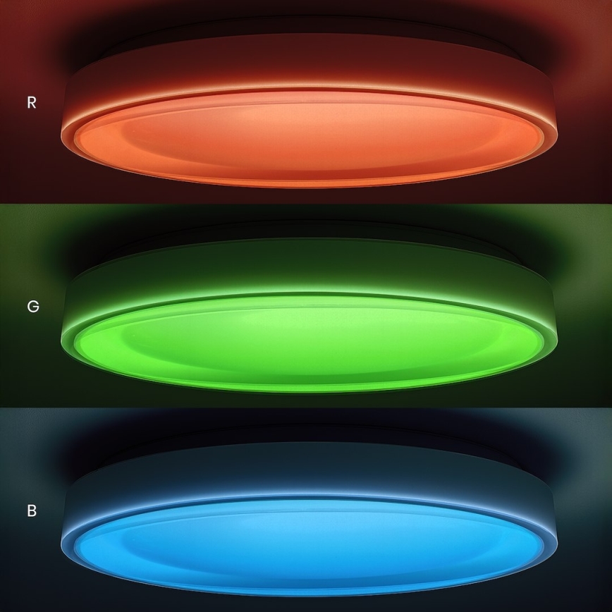LED RGBW fényerőszabályozható mennyezeti lámpatest MELO LED/36W/230V 3000-6000K átm. 39 cm fehér + távirányító