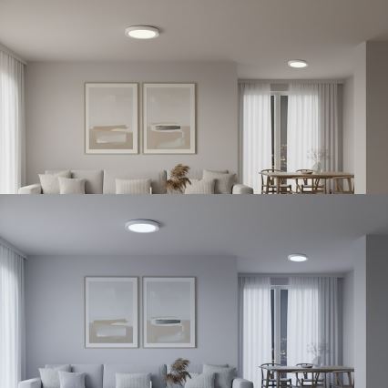 LED RGBW fényerőszabályozható mennyezeti lámpatest MELO LED/36W/230V 3000-6000K átm. 39 cm fehér + távirányító