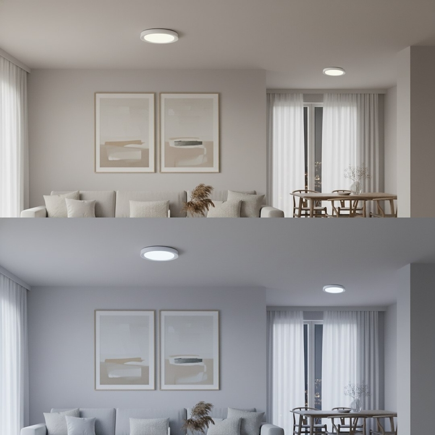 LED RGBW fényerőszabályozható mennyezeti lámpatest MELO LED/36W/230V 3000-6000K átm. 39 cm fehér + távirányító
