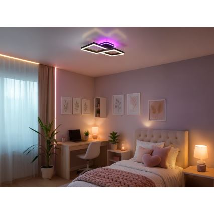 LED RGBW dimmelhető mennyezeti lámpatest LED/75W/230V 3000-6500K + távirányító