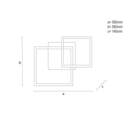 LED RGBW dimmelhető mennyezeti lámpatest LED/75W/230V 3000-6500K + távirányító
