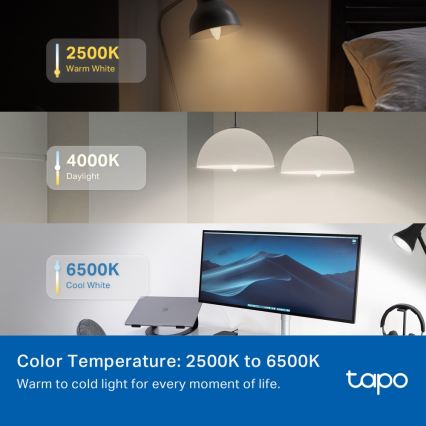 LED RGBW dimmelhető okos izzó E14, 4,8 W, 230 V, 2500–6700 K - TP-Link
