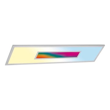 LED RGBW dimmelhető panel LED/20W/230V 3000-6500K 25x100 cm ezüst + távirányító