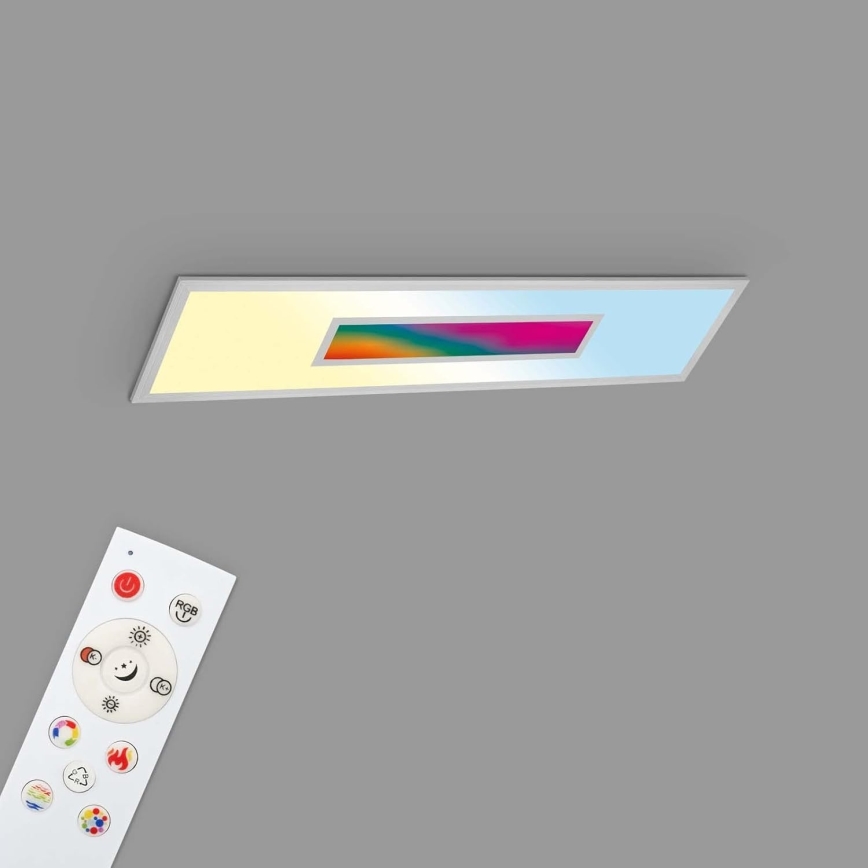 LED RGBW dimmelhető panel LED/20W/230V 3000-6500K 25x100 cm ezüst + távirányító