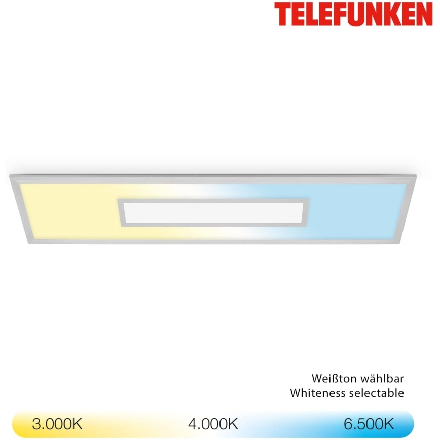 LED RGBW dimmelhető panel LED/20W/230V 3000-6500K 25x100 cm ezüst + távirányító