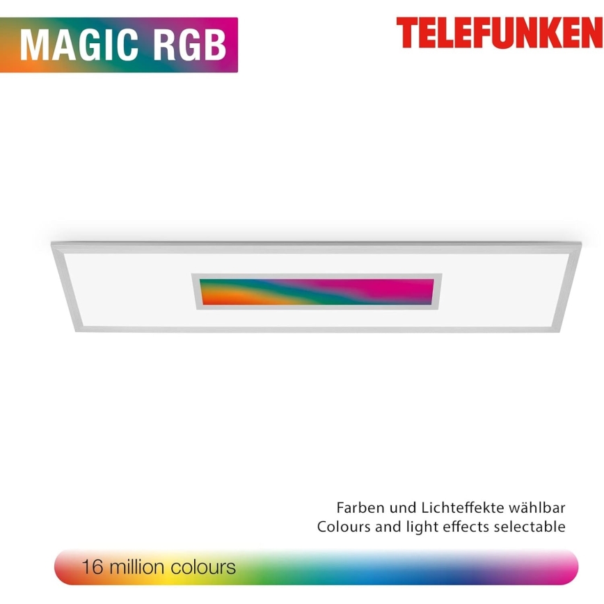 LED RGBW dimmelhető panel LED/20W/230V 3000-6500K 25x100 cm ezüst + távirányító