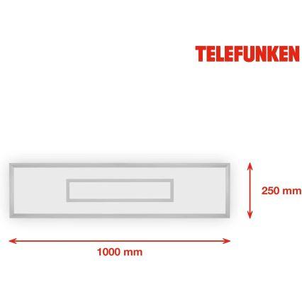 LED RGBW dimmelhető panel LED/20W/230V 3000-6500K 25x100 cm ezüst + távirányító