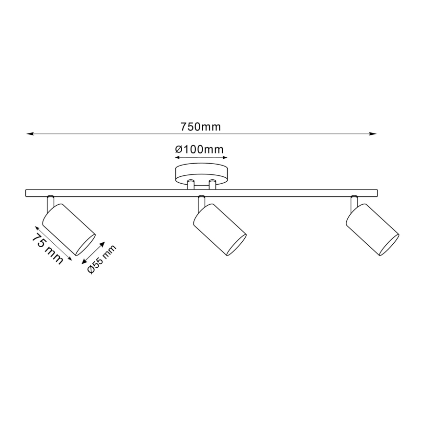 LED RGBW Dimmelhető spotlámpa GOLDIE 3xGU10/4,8W/230V 3000K arany + távirányító