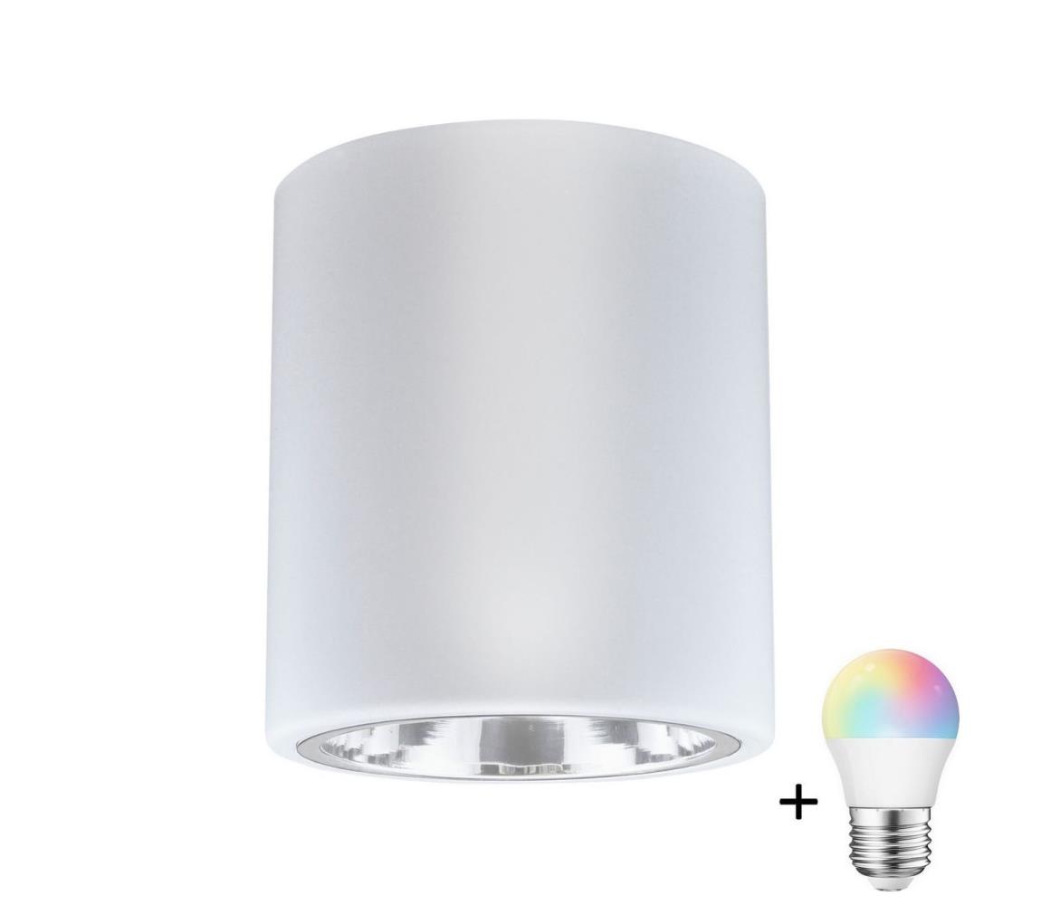 LED RGBW dimmelhető spotlámpa JUPITER 1xE27/6,5W/230V, átmérő 13 cm, fehér SA0575+AI0818