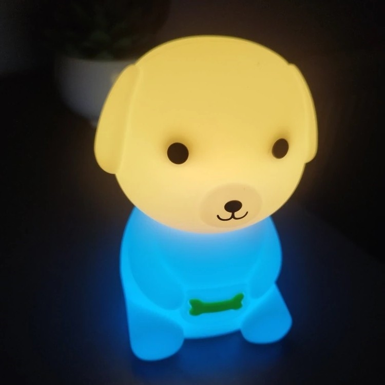 LED RGBW dimmelhető, újratölthető gyermek éjszakai lámpa LED/2,5W/5V 3000K 1200 mAh kutya