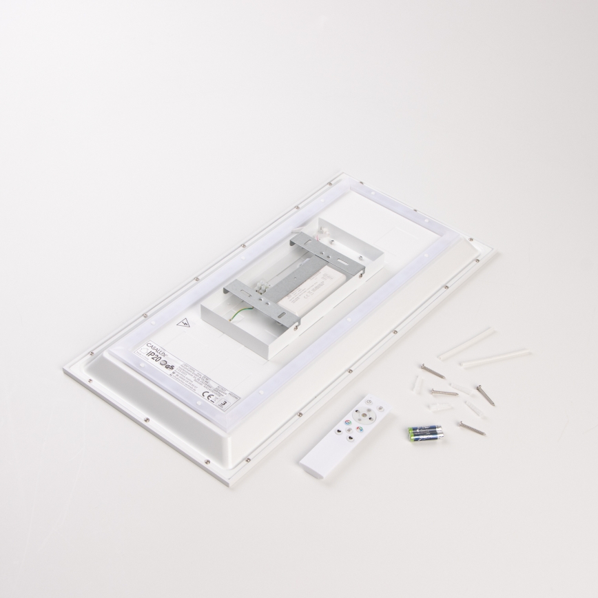 LED RGBW fényerőszabályozható felületre szerelhető panel LED/22W/230V 2700-6500K 29,5x59,5 cm + távirányító