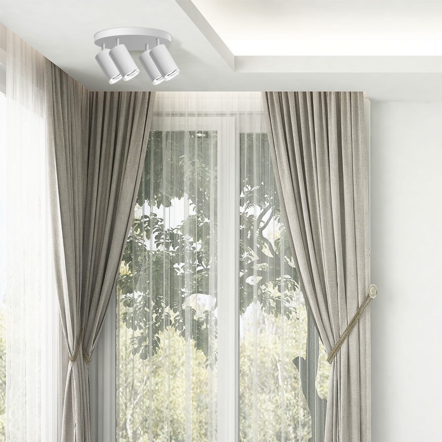 LED RGBW dimmelhető fürdőszobai spotlámpa TURYN 4xGU10/4,8W/230V 3000K IP44 fehér + távirányító