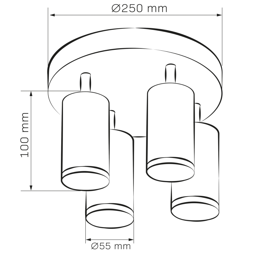 LED RGBW dimmelhető fürdőszobai spotlámpa TURYN 4xGU10/4,8W/230V 3000K IP44 fehér + távirányító