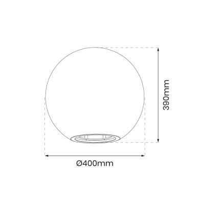LED RGBW fényerőszabályozható kültéri lámpa GLOBO 1xE27/9W/230V 2700-6500K átm. 40 cm IP44 Wi-Fi