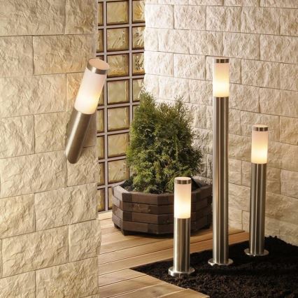 LED RGBW fényerőszabályozható kültéri lámpa LIVIA 1xE27/6,5W/230V 2700–6500K Wi-Fi 100 cm IP44 ezüst