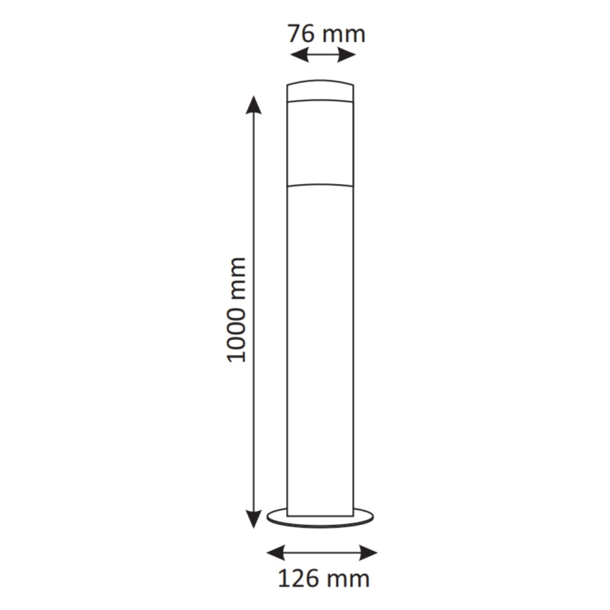 LED RGBW fényerőszabályozható kültéri lámpa LIVIA 1xE27/6,5W/230V 2700–6500K Wi-Fi 100 cm IP44 ezüst