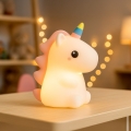 LED RGBW, fényerőszabályozható, újratölthető, érintésvezérlésű gyerek éjszakai lámpa UNICORN LED/1W/5V 1200 mAh