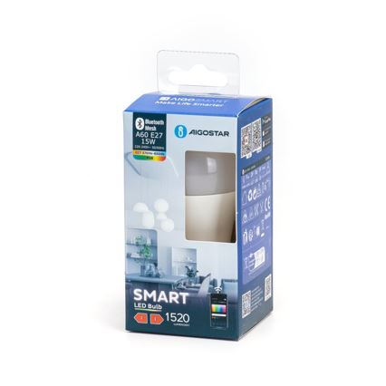 LED RGBW Dimmerelhető izzó MESH Smart A60 E27/15W/230V 2700-6500K - Aigostar