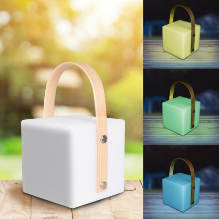 LED RGBW kültéri lámpa MAJORKA LED/0,5W/5V USB 1200 mAh IP44 fehér