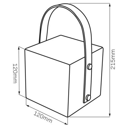 LED RGBW kültéri lámpa MAJORKA LED/0,5W/5V USB 1200 mAh IP44 fehér