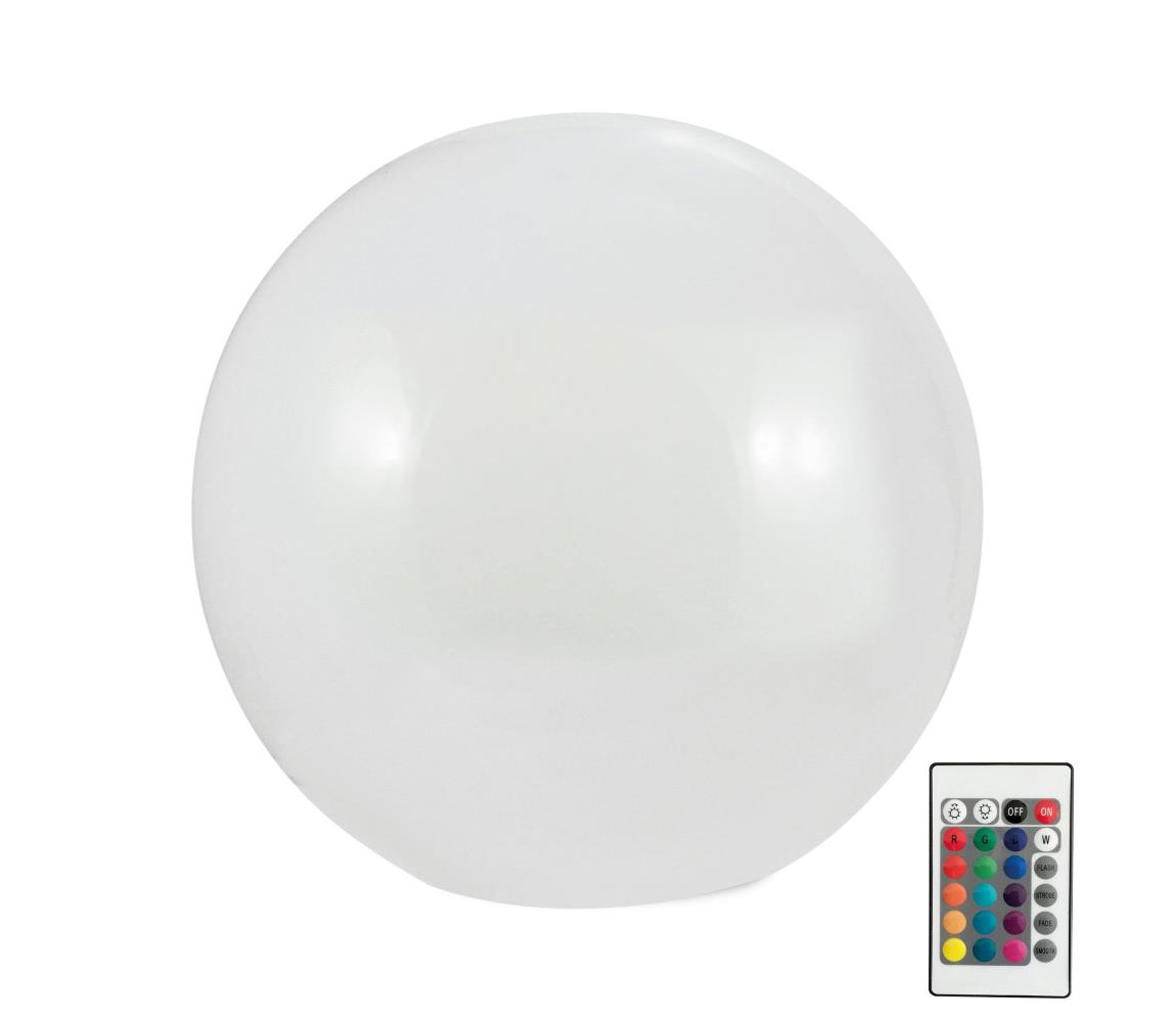 LED RGBW Napelemes lámpa BALL LED/1,2V átm. 30 cm IP65 + távirányítás