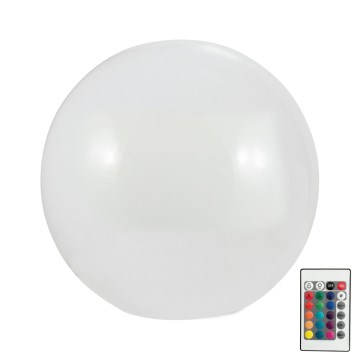LED RGBW Napelemes lámpa BALL LED/3,2V 500 mAh átmérő 30 cm IP65 + távirányító