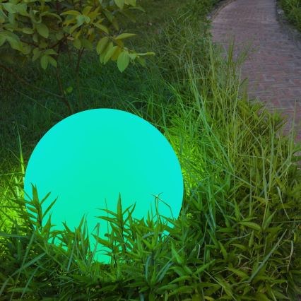 LED RGBW Napelemes lámpa BALL LED/3,2V 500 mAh átmérő 30 cm IP65 + távirányító