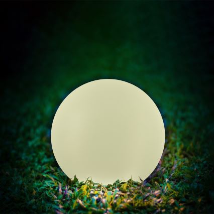 LED RGBW Napelemes lámpa BALL LED/3,2V 500 mAh átmérő 30 cm IP65 + távirányító