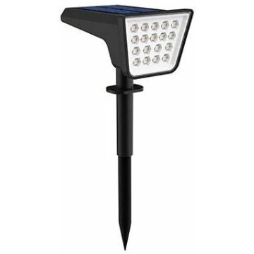 LED RGBW napelemes lámpa érzékelővel LED/3,7V IP54 1200 mAh fekete