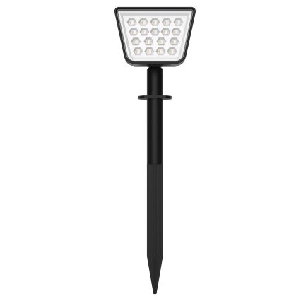 LED RGBW napelemes lámpa érzékelővel LED/3,7V IP54 1200 mAh fekete