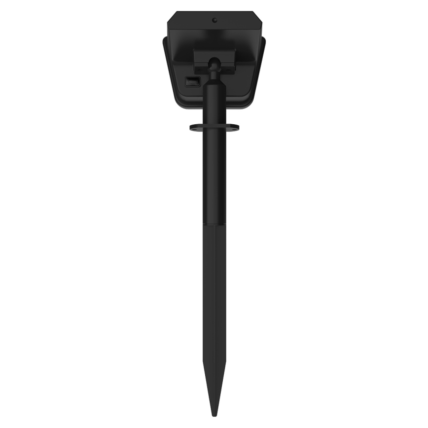 LED RGBW napelemes lámpa érzékelővel LED/3,7V IP54 1200 mAh fekete