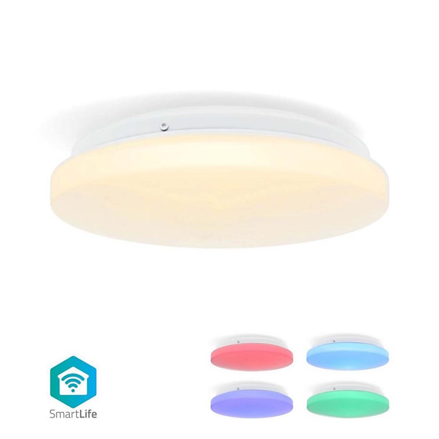 LED RGBW Szabályozható fürdőszobai mennyezeti lámpa SmartLife LED/18W/230V 2700-6500K IP44 Wi-Fi Tuya