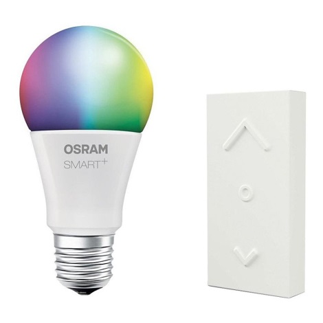 LED RGBW szabályozható izzó SMART + E27 / 10W / 230V 2700K-6500K - Osram