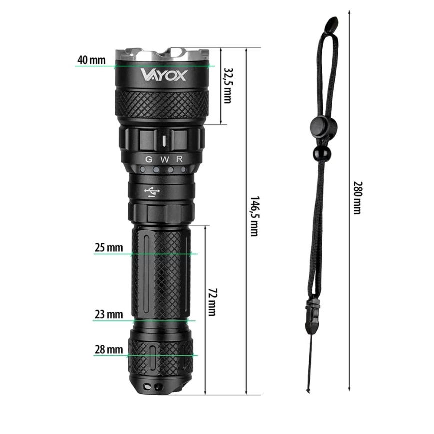 LED RGBW állítható fényerejű újratölthető lámpa LED/15W/5V IP66 1500 lm 2000 mAh