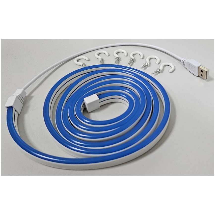 LED Rugalmas Szalag NEON LED/5V USB 1,8 m kék